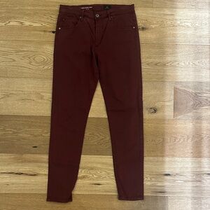 Women’s AG Burgundy Farrah Ankle Skinny Jeans